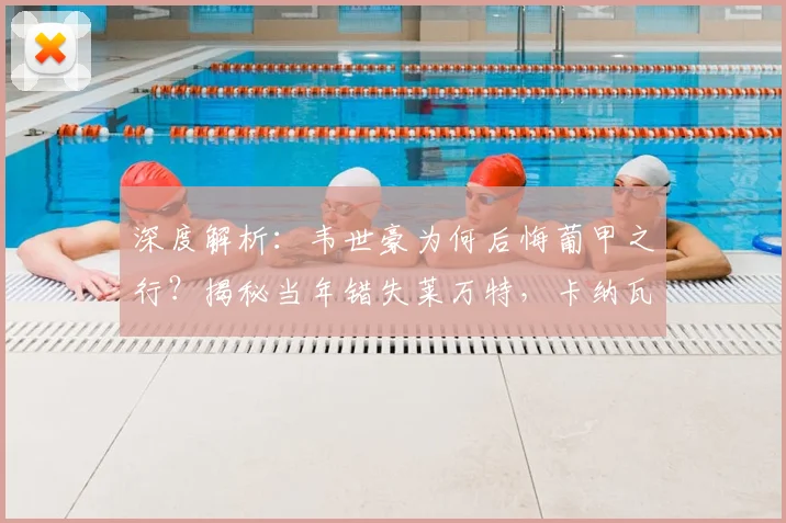 深度解析：韦世豪为何后悔葡甲之行？揭秘当年错失莱万特，卡纳瓦罗的考量是什么